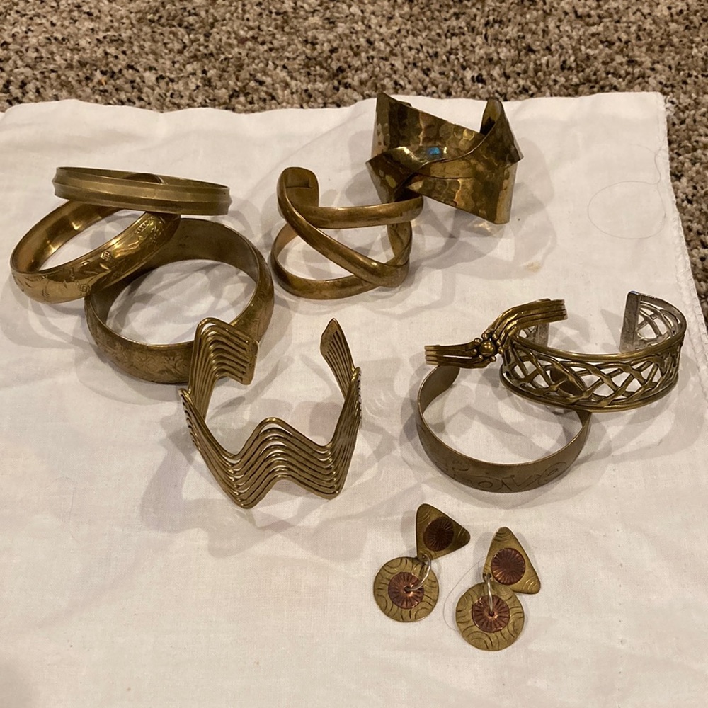 Brass brackets and bangles